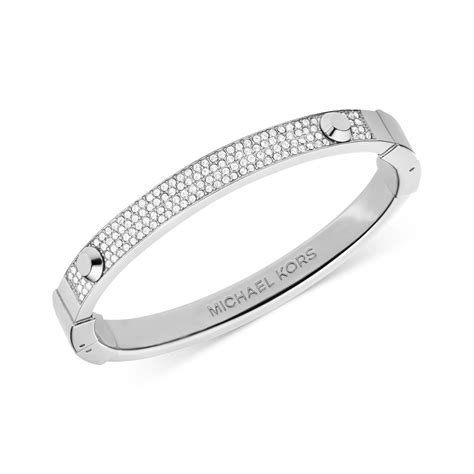 michael kors pave hinge bracelet silver|Pavé Precious Metal.